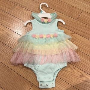 Little Me dress with headband- 6m